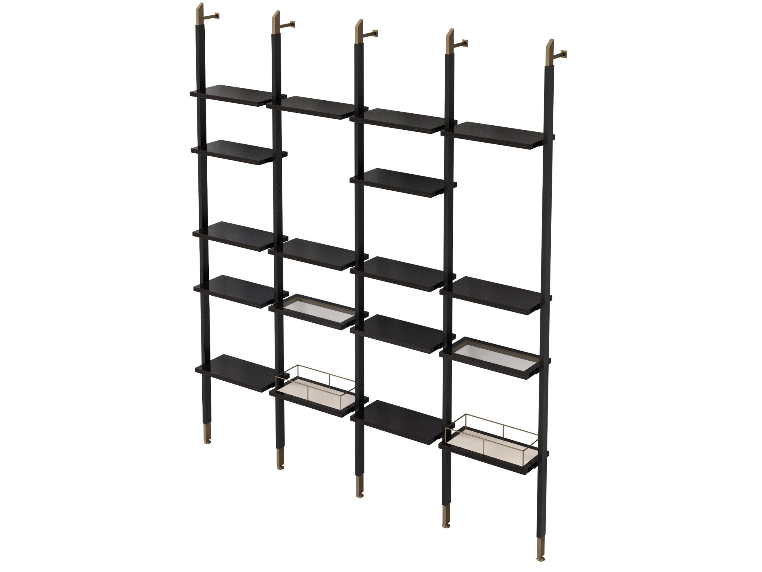 Алюминиевый книжный шкаф с креплением пол-потолок Stylish Club His &amp ARCH-00133148 - Вид №5