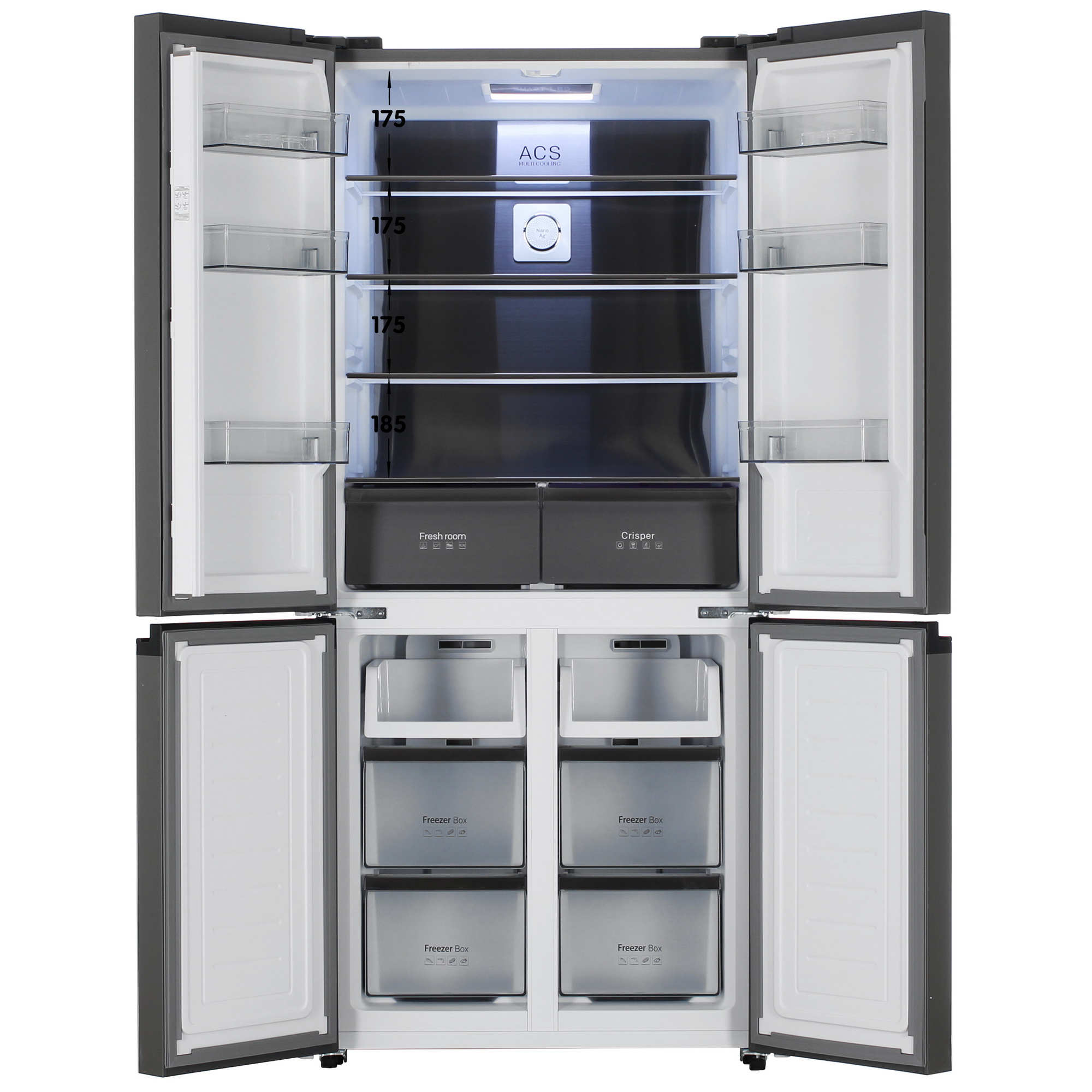 9185840 Холодильник многодверный   Бирюса CD 496 TBG черный STDN-0145553 - Вид №1