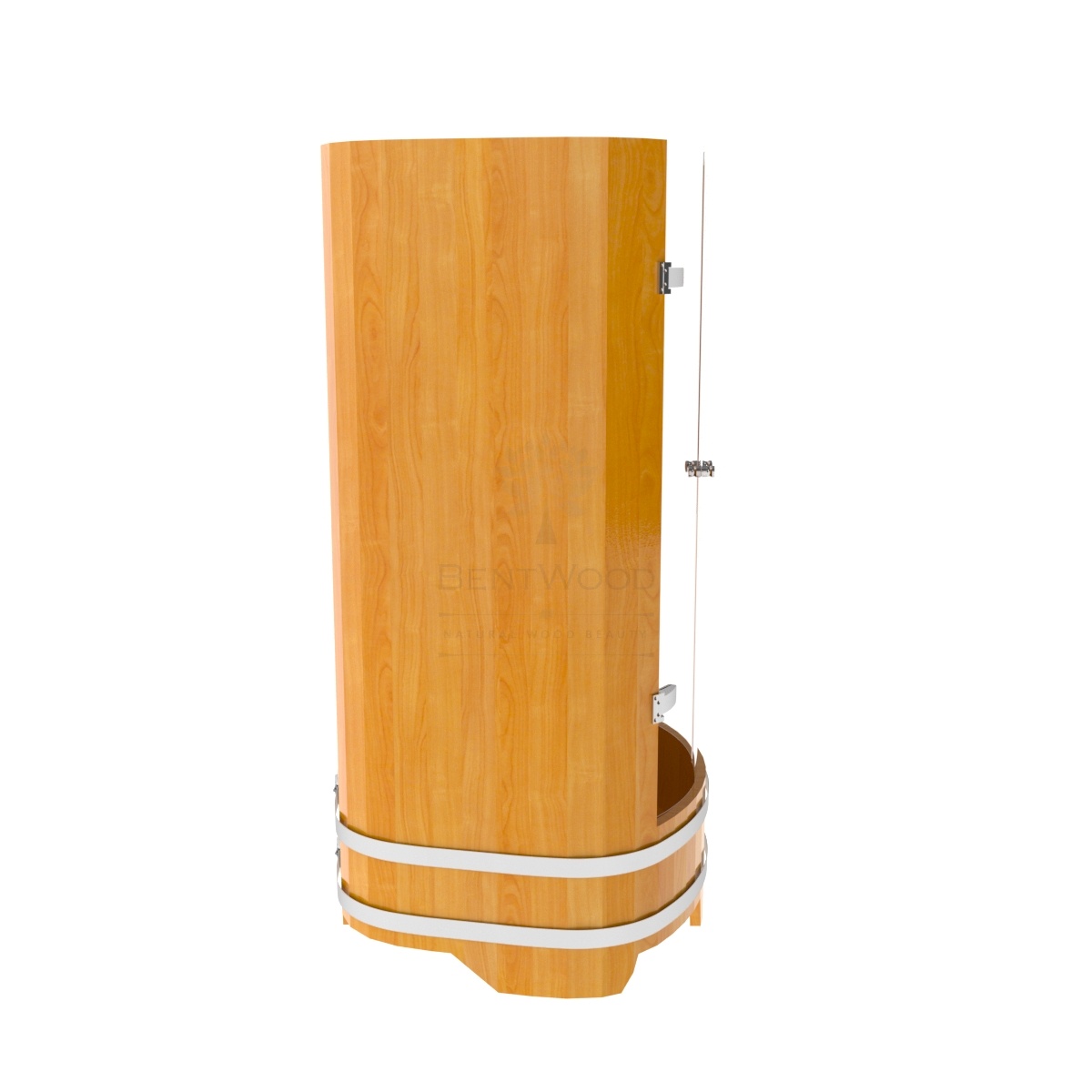 132 Душевая кабина со стеклянными дверцами (лиственница натуральная премиум) Alyarus  - Вид №2