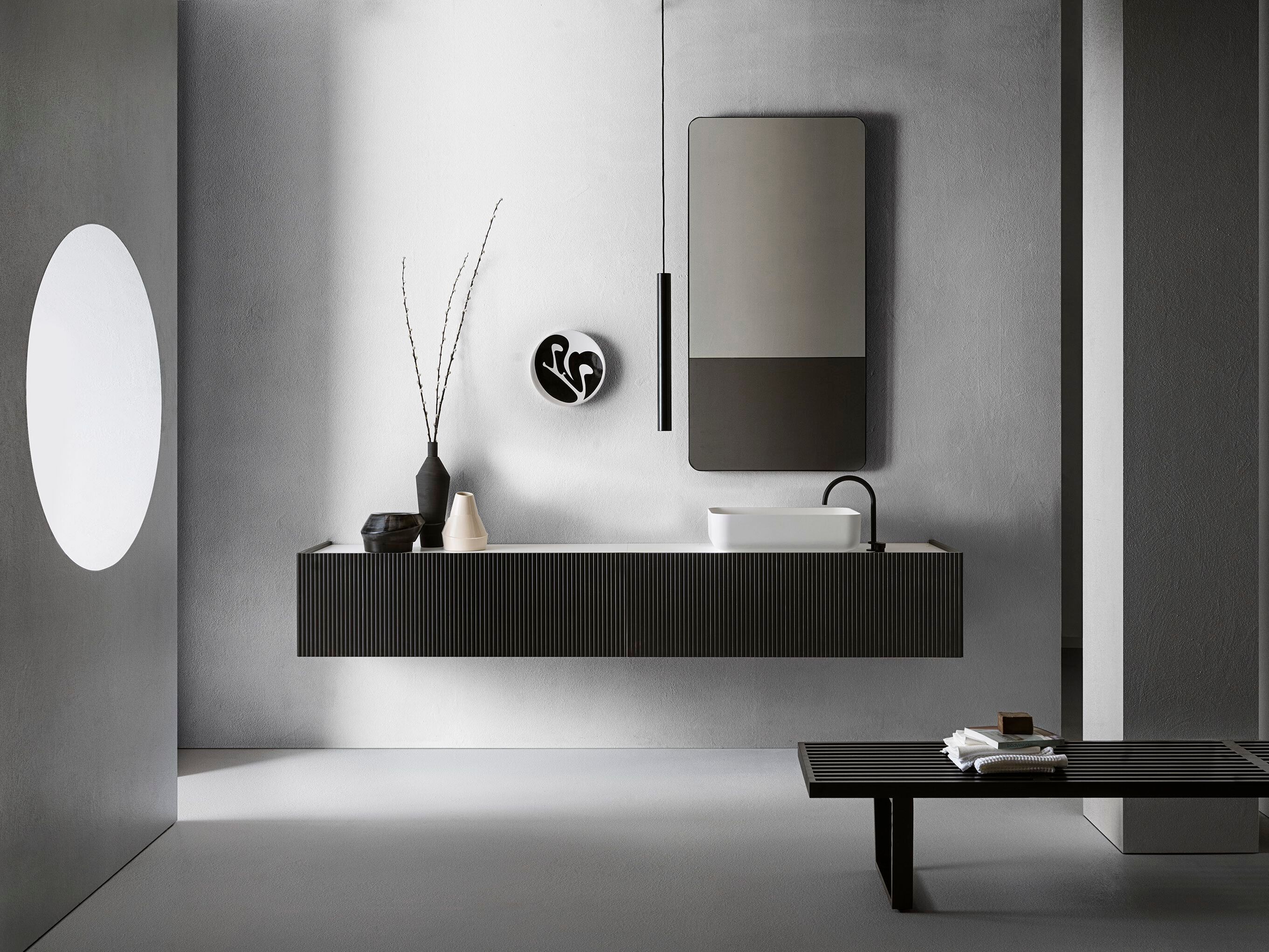 Подвесной шкаф для умывальника со встроенной раковиной Pirovano Millennium XL ARCH-00035174 - Вид №1