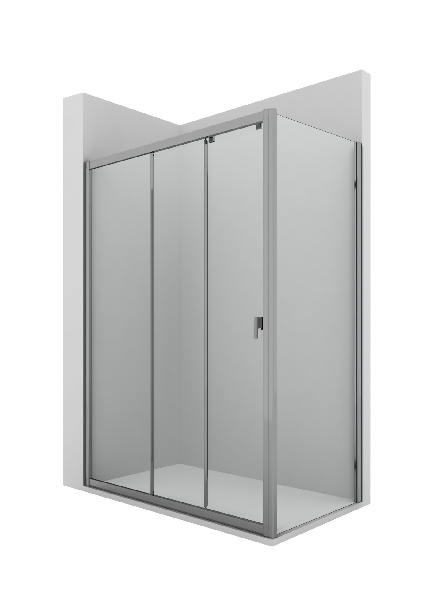 AM236.........+AM238......... L3-E + LF-C - Душевая панель с 2 раздвижными створками + 1 неподвижная + 1 неподвижная сторона ROCA Easy