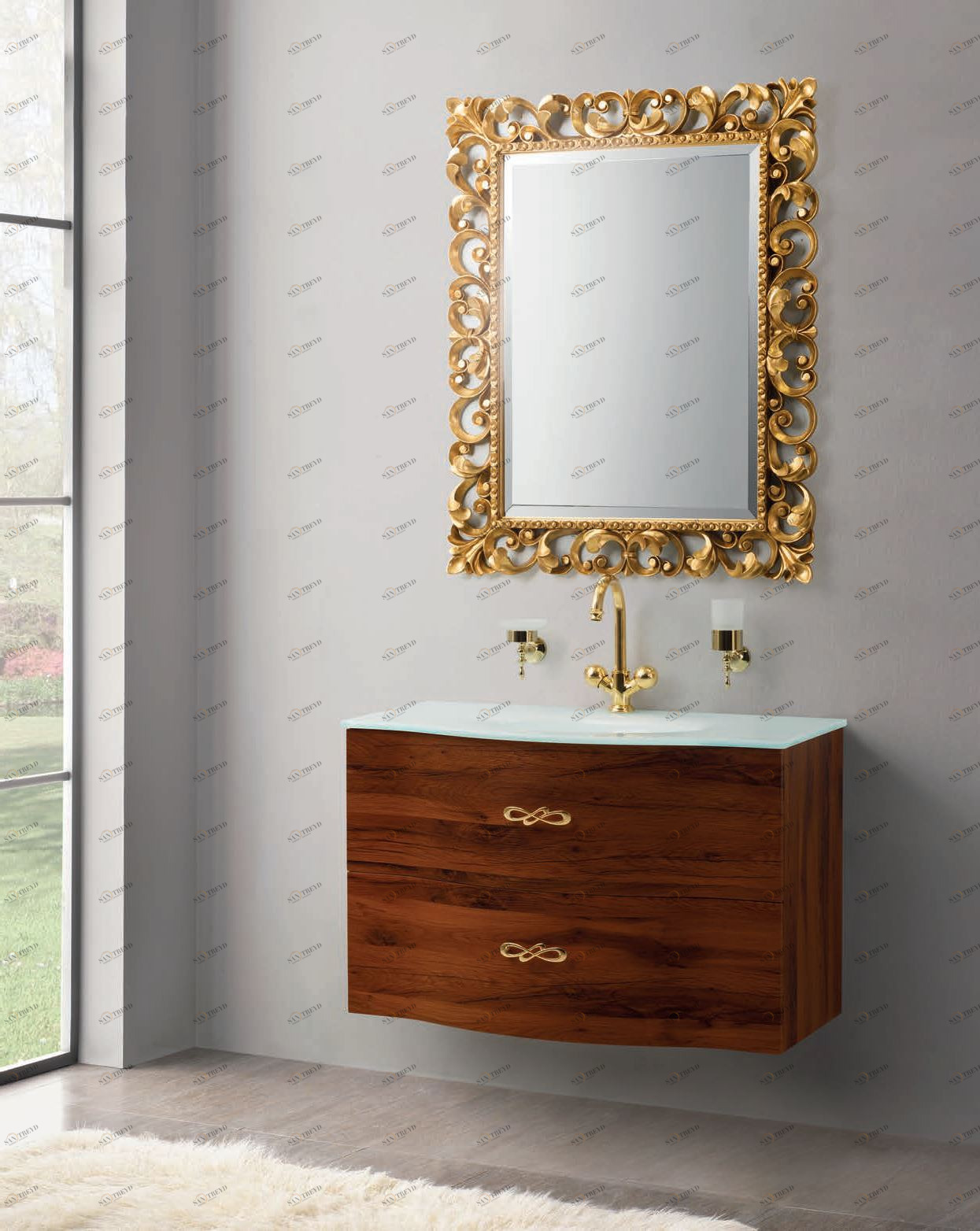 Мебель для ванной CEZARES PETALO-900-2C-SO-RC-P 