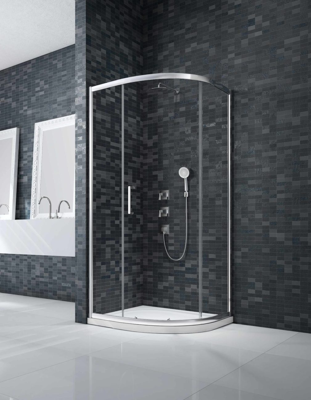 Душевой уголок DWH03DH Merlyn Ionic Хромированный  - Вид №1
