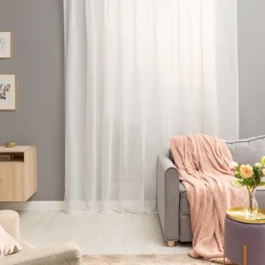 Тюль на ленте со скрытыми петлями Inspire Abby 300х280 см цвет белый 82124356 STLM-2022001