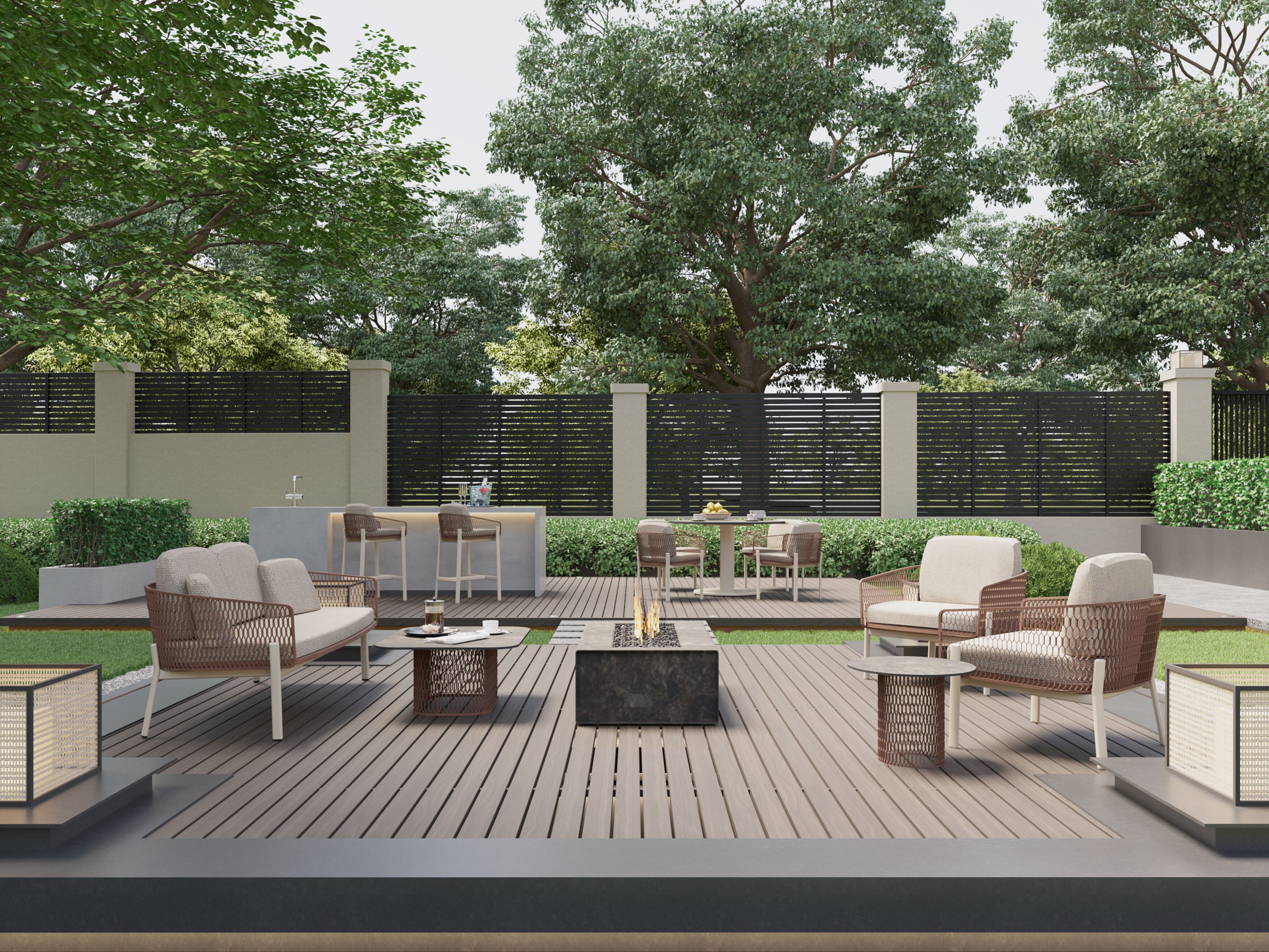 Алюминиевый садовый диван с порошковым покрытием 10Deka Isla ARCH-00000520 - Вид №3