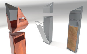 Держатель для мусора с крышкой и пепельницей для наружного использования