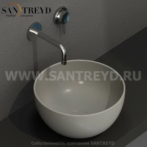 B6T30CC Накладная раковина на столешницу  круглая Ceramica Globo T-EDGE