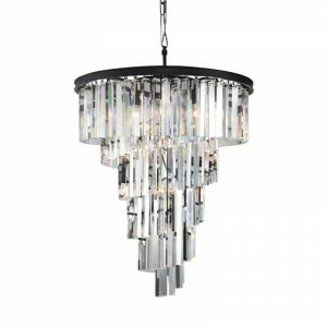 Люстра Helix clear от Delight Collection прозрачная/черная KR0262P-10/clear DELIGHT COLLECTION ДИЗАЙНЕРСКИЕ 247054 Прозрачный;черный