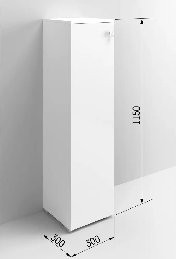 91617112 Шкаф для ванной Regent Style Виола напольный 30x115см цвет белый STLM-0980998