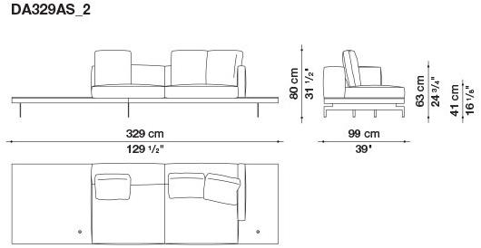 B&B Italia 3-х местный тканевый диван Dock sun-id-1376507 - Вид №173
