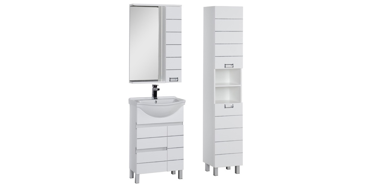 Комплект мебели Aquanet Доминика 55 белый 00171325 - Вид №1