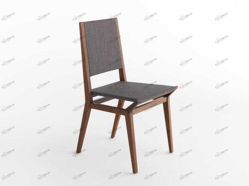 Casamania & Horm Стул из орехового дерева, обитый тканью или кожей sun-id-1452323