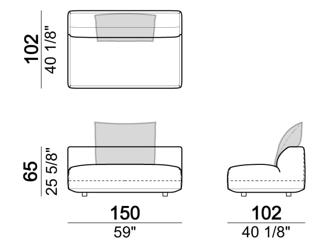 3-местный тканевый секционный диван Arketipo Starman ARCH-00099910 - Вид №6