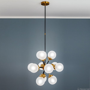 Frezia Light 1009/12 black brass/white люстра подвесная