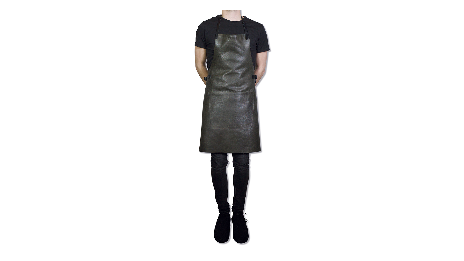 10622444 Dutchdeluxes Фартук BBQ Dutchdeluxes, натуральная кожа, серый винтаж Кожа натуральная  - Вид №1