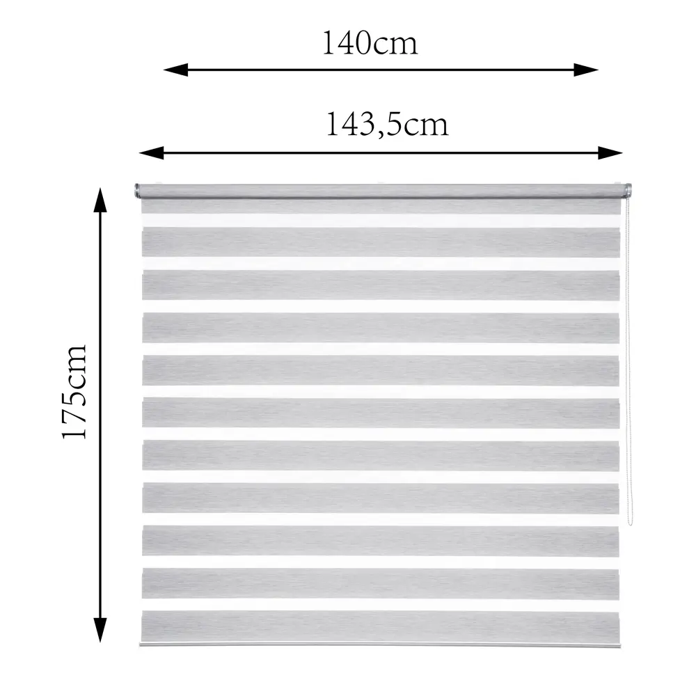 INSPIRE Moscou - Рулонная штора день-ночь серого цвета 140×175 см 85225622 STLM-0060057 - Вид №2