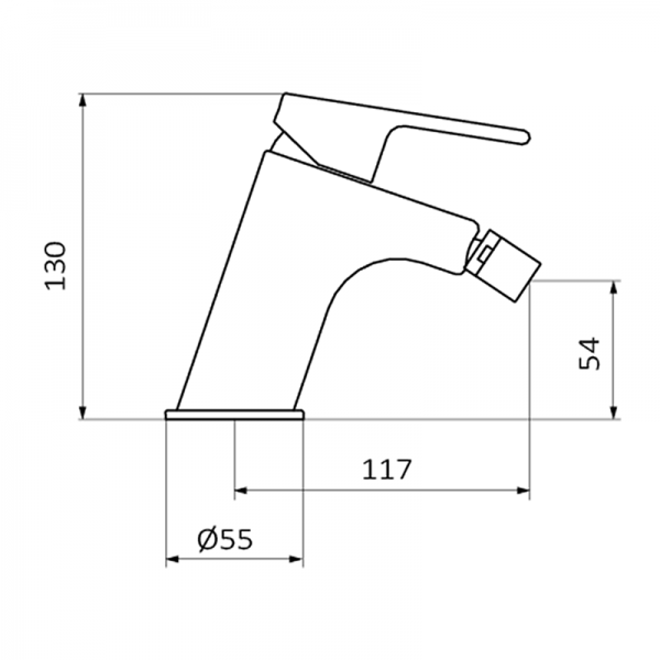 44710440 BASIC Биде Смеситель Хром GRB MIXERS  - Вид №1