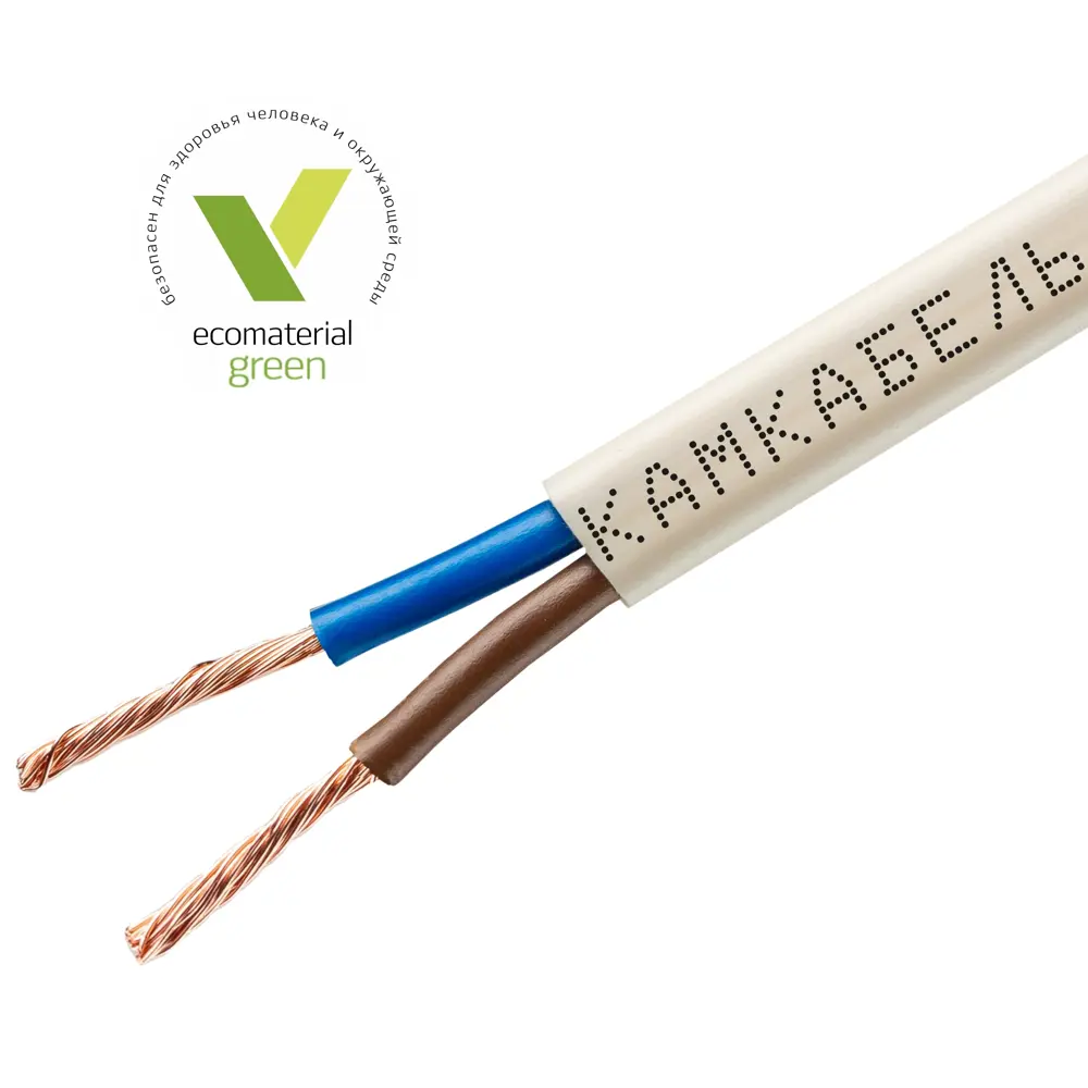 Провод Камкабель ШВВП 2x0.75 10 м ГОСТ цвет белый 81933826 STLM-2198773  - Вид №1