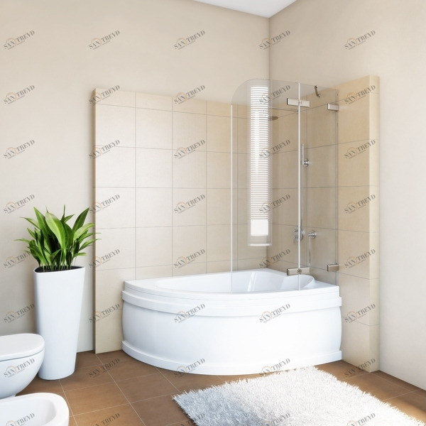 80X160GV862AR Душевое ограждения на борт вынны GUTEWETTER Германия Trend