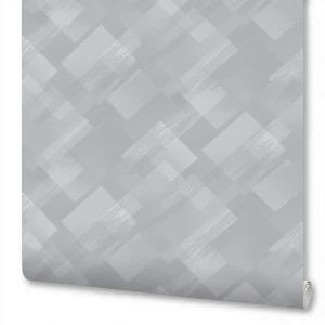 Флизелиновые обои New Age Dinamica серые с геометрическим рисунком 89425041