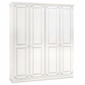 Шкаф распашной белый четырехдверный Selena CILEK SELENA 00-3832621 Белый