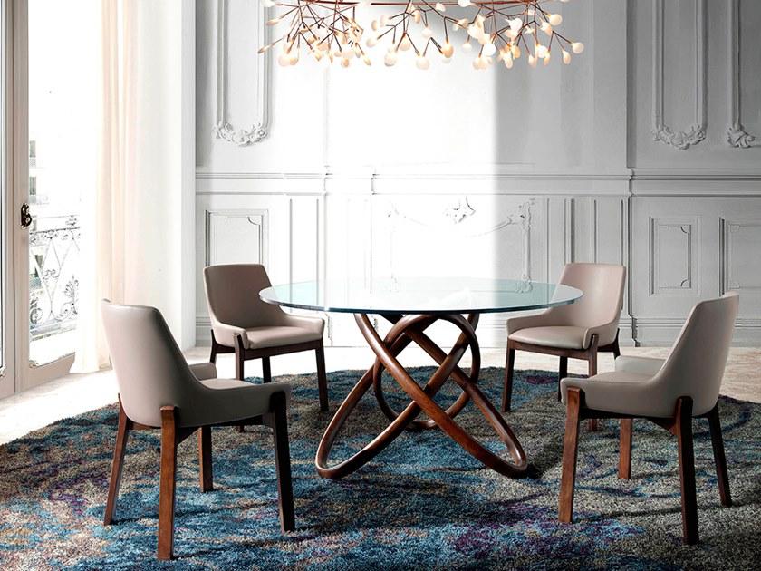 Angel Cerdá Круглый стол из дерева и стекла Nature life 1020 Angel Cerda - Вид №1