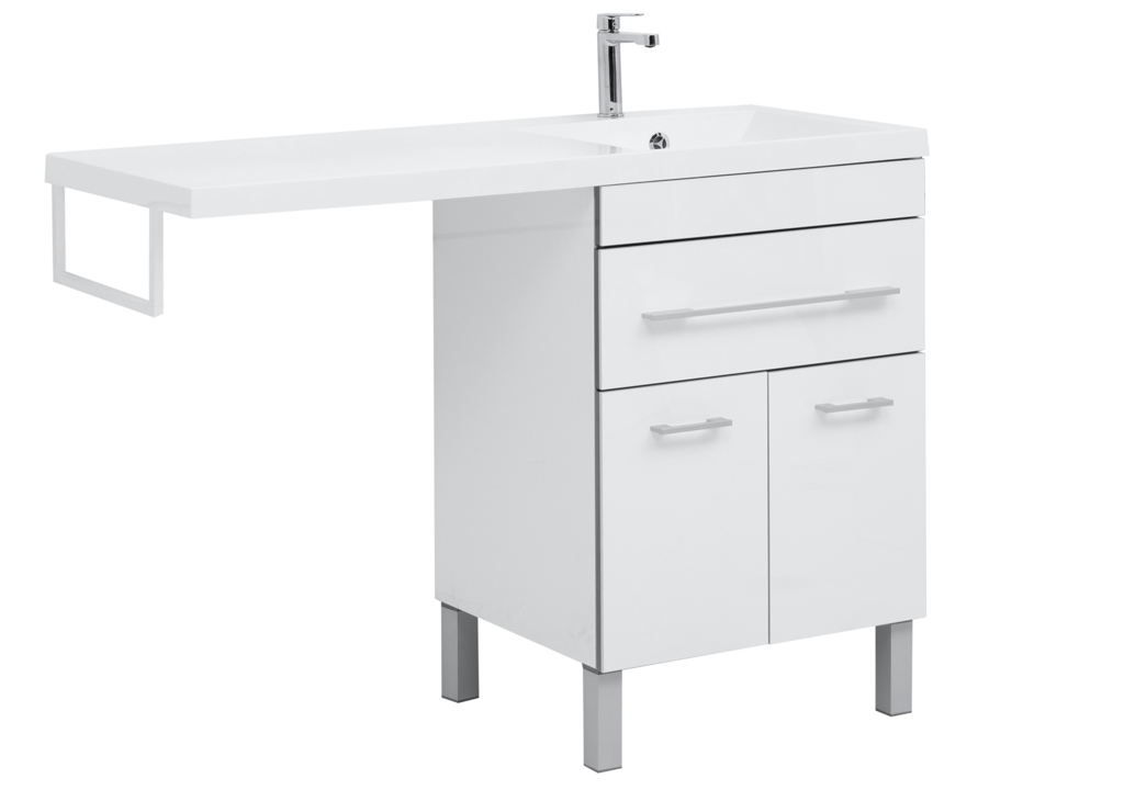 Тумба с раковиной Aquanet Верона 120 R белый (напольная, 1 ящик, 2 дверцы) 0018250700239568 - Вид №4