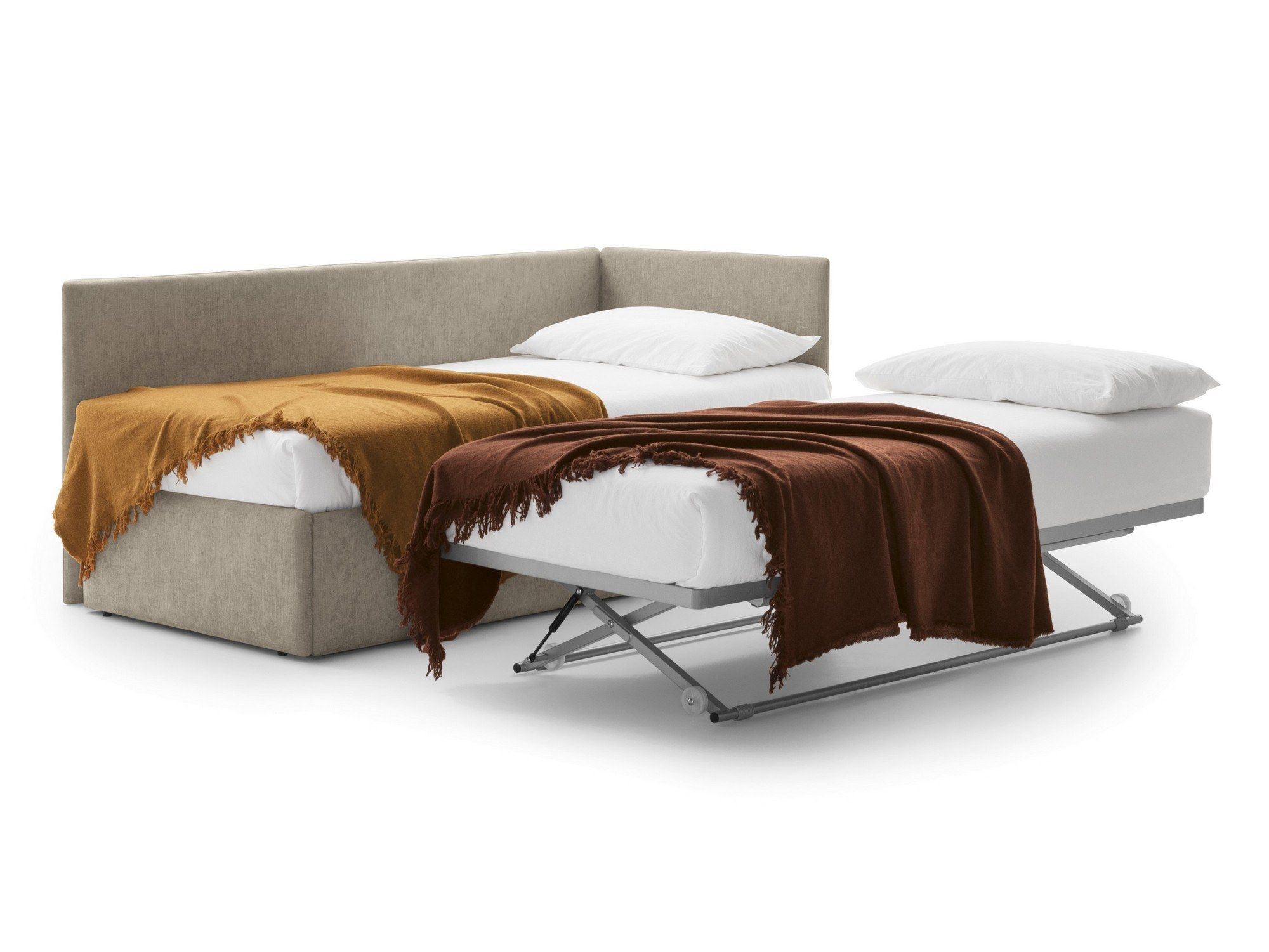 Односпальная кровать с изголовьем и фасонной боковой панелью Bolzan Perla ARCH-00081678 - Вид №12