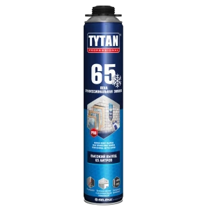 Пена монтажная профессиональная Tytan 65 выход пены 55 л зимняя 750 мл