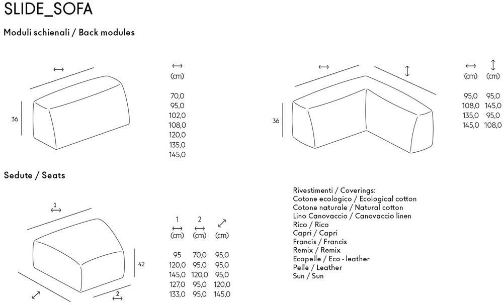 Lago Модульный угловой диван из ткани Slide sun-id-1423802 - Вид №2