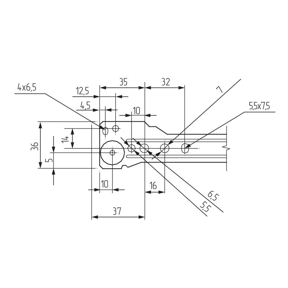 Направляющие роликовые l300 мм, сталь, цвет белый 82923605 STLM-2145582 Santreyd  - Вид №3