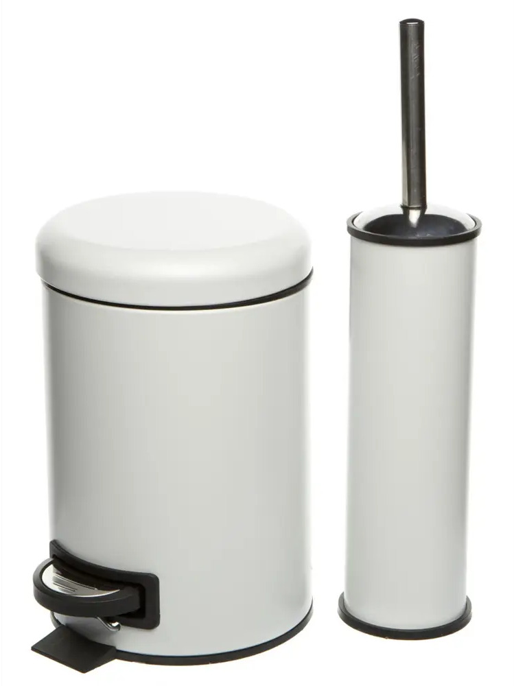 91558426 Набор аксессуаров для ванной комнаты Navako Pavo 2Set 3L White STLM-0988975