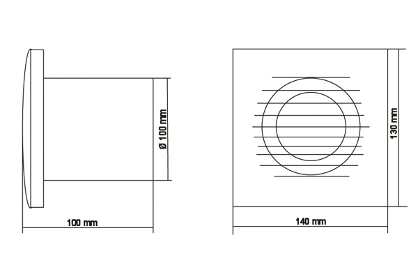 Накладной вентилятор Europlast Т100G T (таймер) золото 4692 - Вид №1