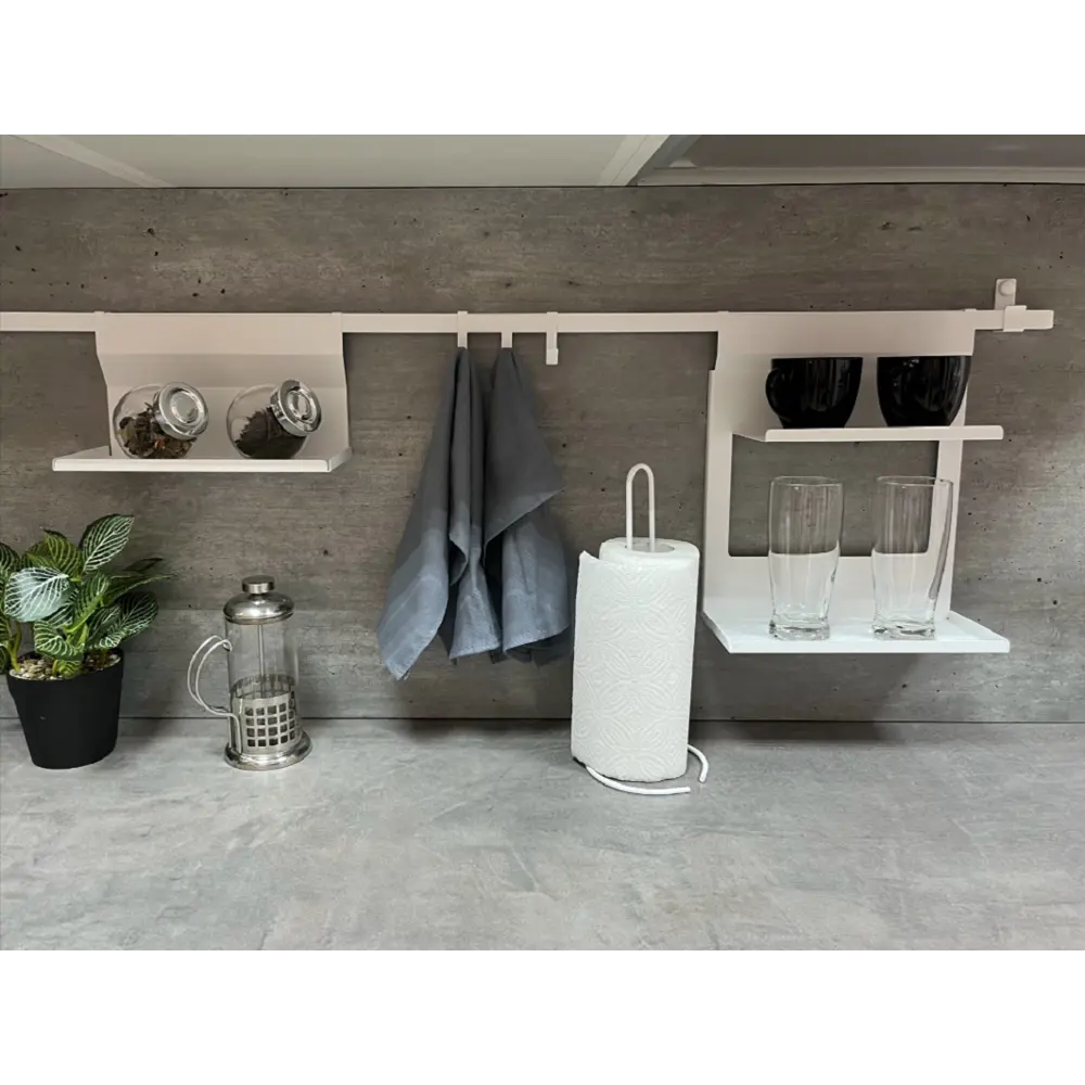 88907144 Рейлинг с заглушками Delinia 610x18 мм алюминий цвет белый STLM-0863155  - Вид №3