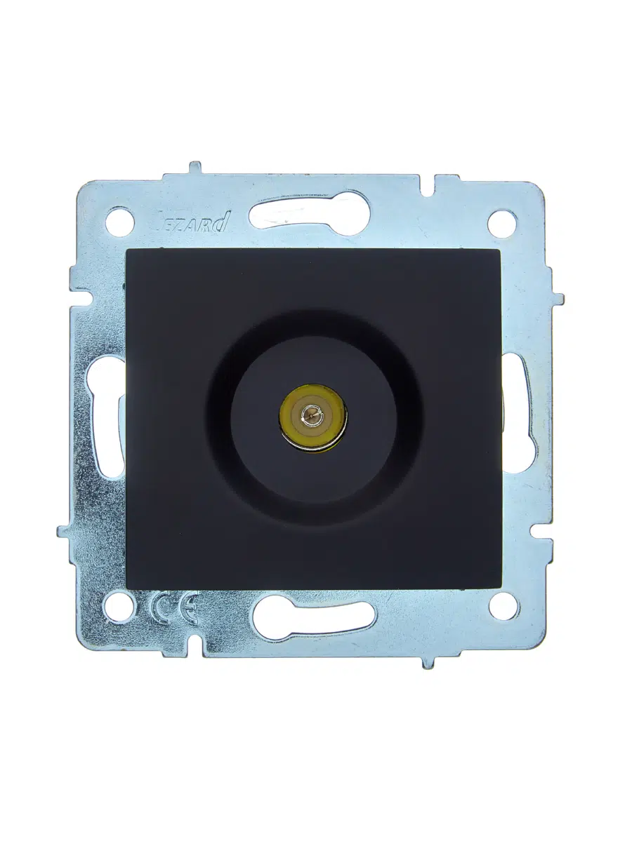 ASTI Розетка ТВ оконечная чёрный бархат механизм LEZARD 7081-4288-130