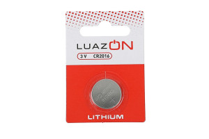 16370521 Литиевая батарейка CR2016, 3V, блистер, 1 штука 3005561 LUAZON