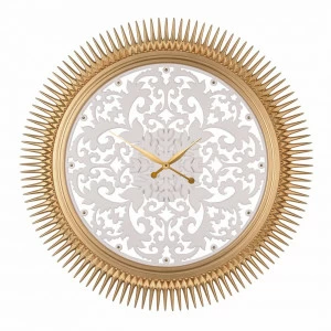 Часы настенные круглые белые с рамкой золото Arrow IN SHAPE ARROW 00-3860081 Белый;золото