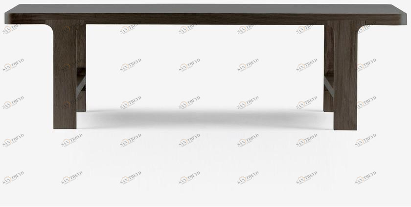 ALKI Низкий прямоугольный журнальный столик из дуба Emea sun-id-1440204