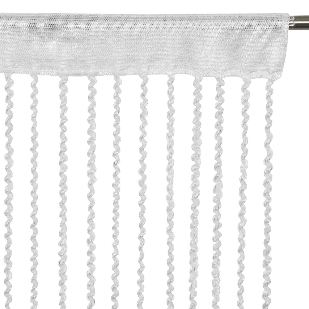 Штора нитяная «Макарони» 150x280 см однотон цвет белый INSPIRE STLM-2128053 - Вид №3