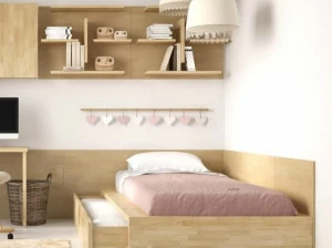 Cinius Кровать из массива дерева со второй выдвижной кроватью