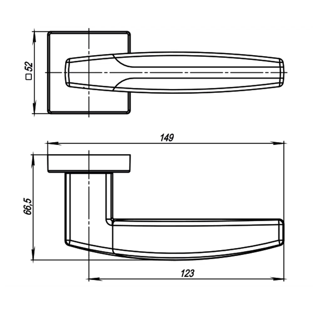 Ручка дверная Armadillo Arc USQ2, без запирания, цвет матовый никель/хром STLM-2153241 - Вид №6