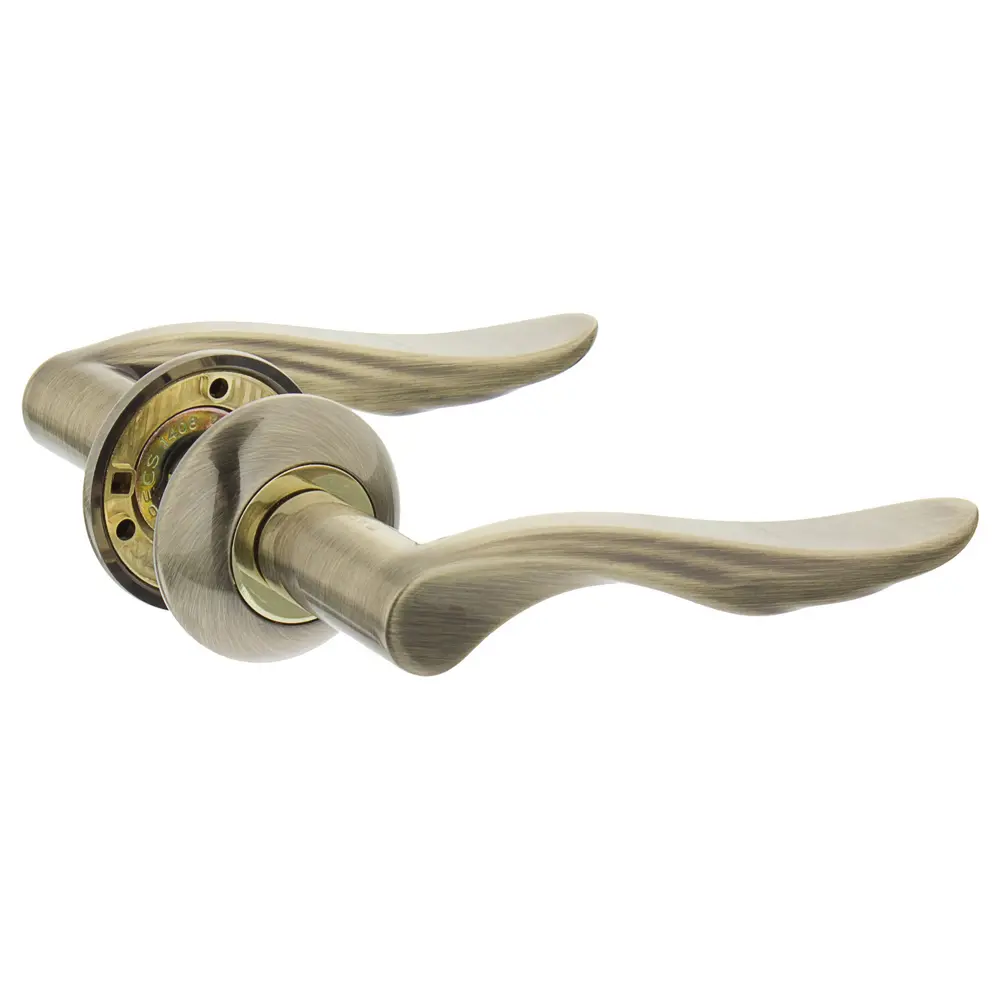 Ручки дверные на розетке Apecs H-0572-Z, цинковый сплав, цвет античная бронза STLM-2171483 - Вид №1