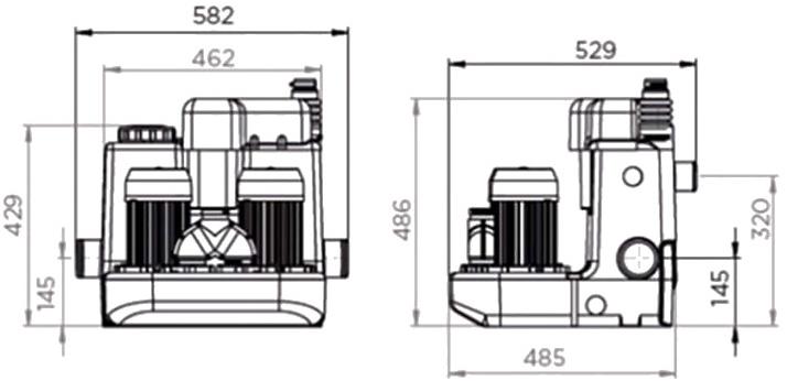 Sanitrit Двухмоторная подъемная станция  Scom2  - Вид №3