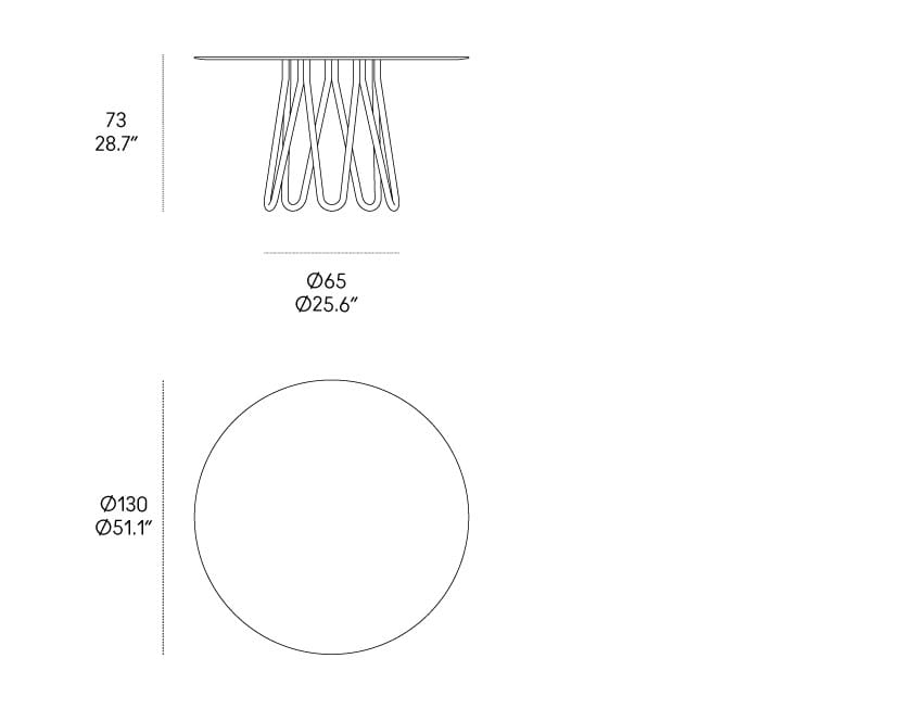 Круглый стол из металла и стекла Casamania & Horm Медузы ARCH-00037889 - Вид №6