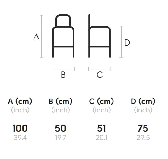 Высокий металлический стул с сиденьем Midj ARCH-00045354 - Вид №2
