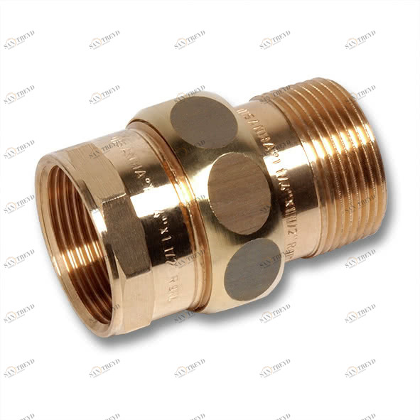 2223112R SANHA 223 сгон НР-ВР, латунь, с плоским уплотнением 11/2 мм 