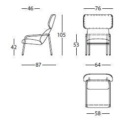 Тканевое кресло с подлокотниками SANCAL ARCH-00033655 - Вид №2