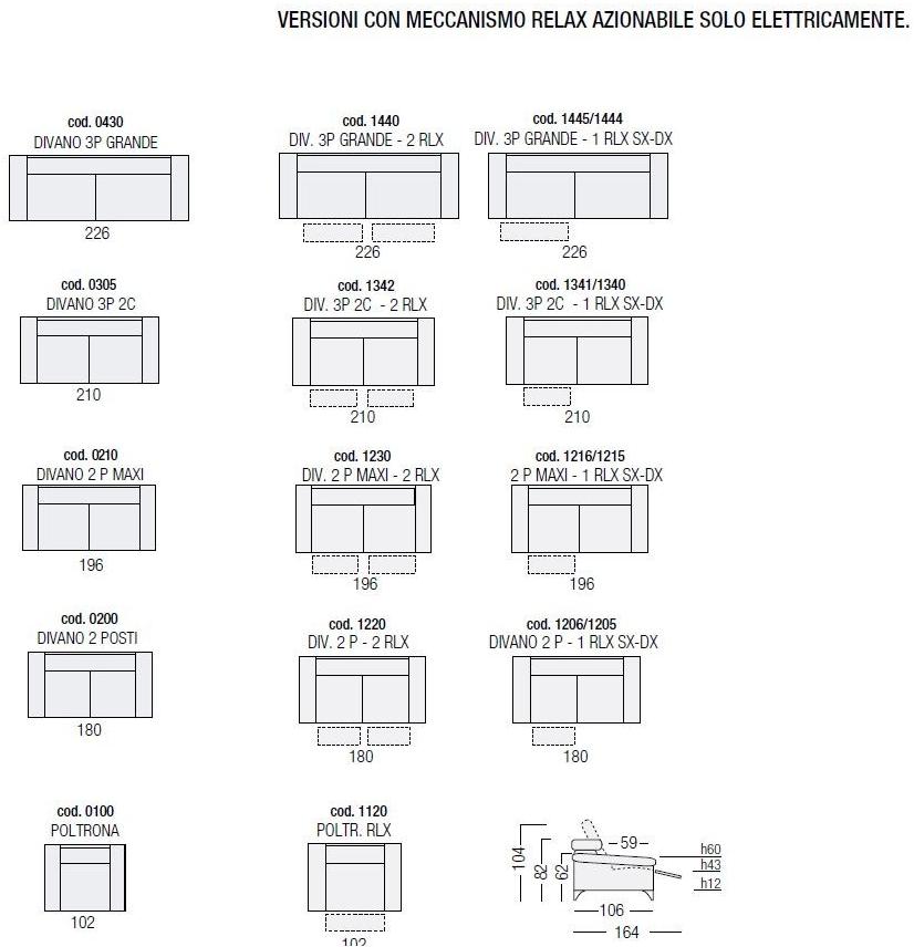 Egoitaliano Расслабляющий 3-местный кожаный диван с электроприводом sun-id-1349565 - Вид №4
