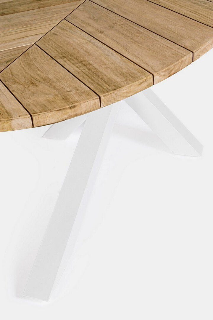 Овальный стол для сада из алюминия и тика BIZZOTTO PALMDALE ARCH-00071500 - Вид №12