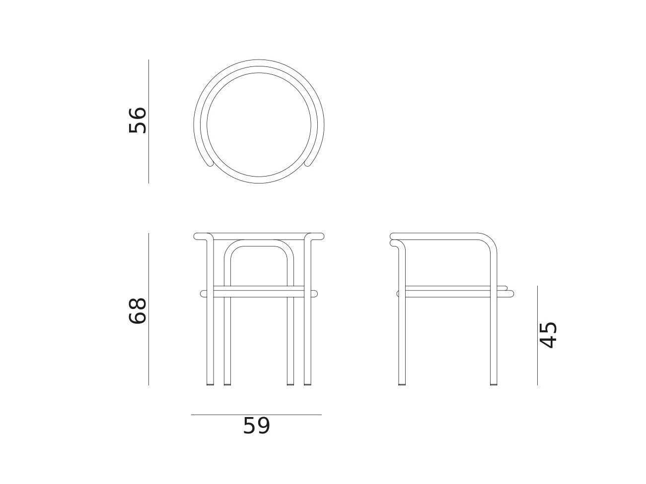 Стальной садовый стул с порошковым покрытием со встроенной подушкой Exteta Jacquemus + Exteta Special Re-Edition ARCH-00035051 - Вид №14